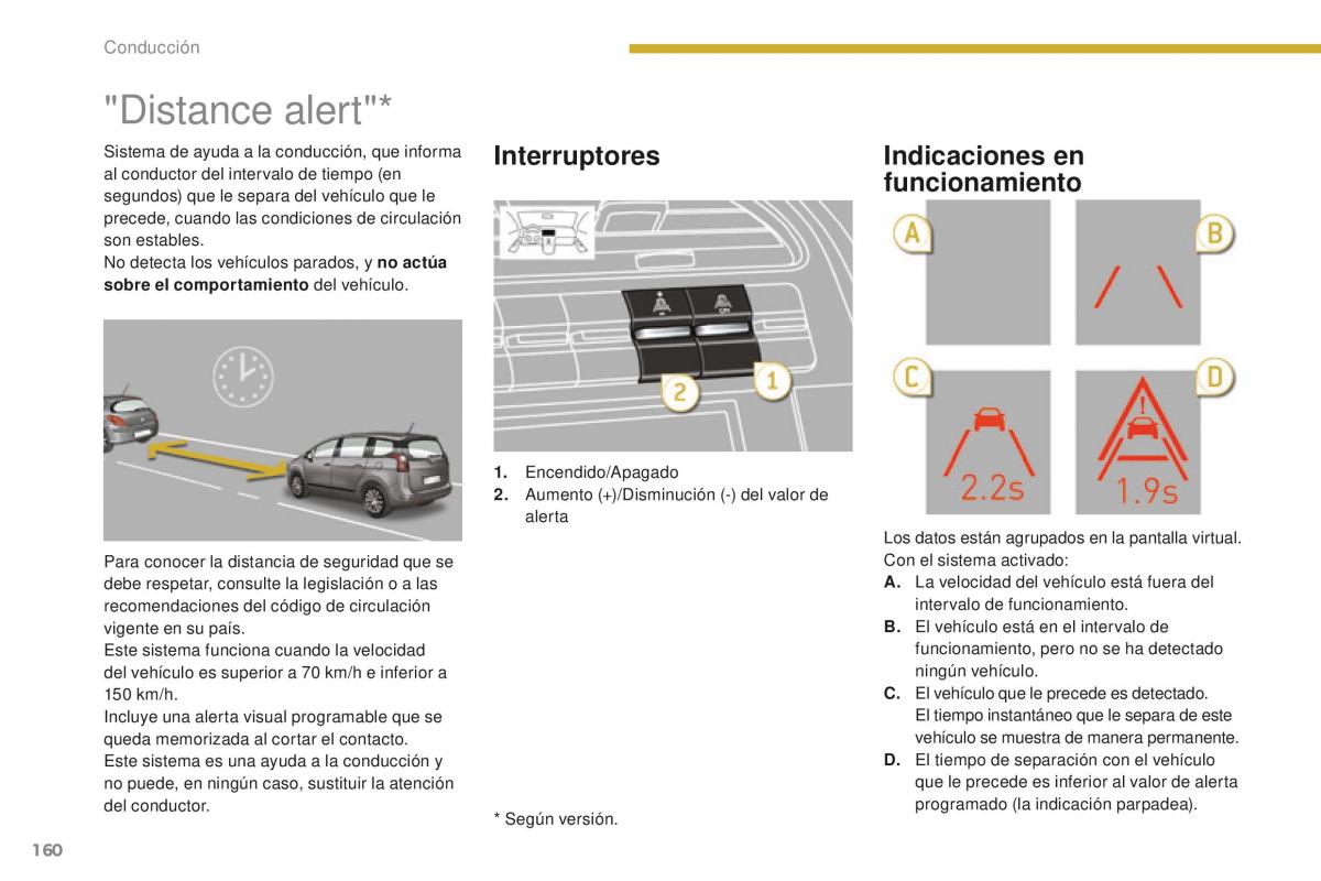 Peugeot 5008 II 2 manual del propietario / page 162