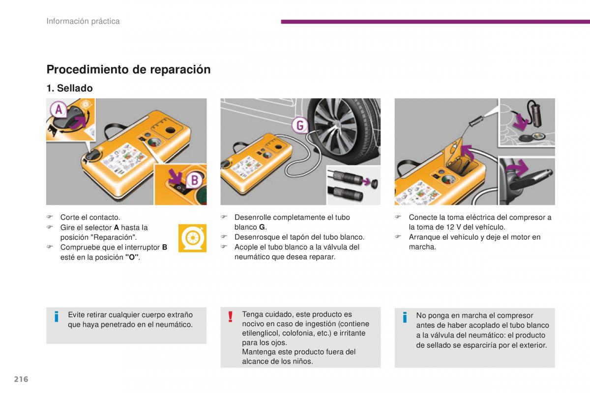 Peugeot 5008 II 2 manual del propietario / page 218