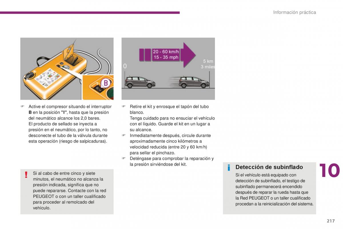 Peugeot 5008 II 2 manual del propietario / page 219