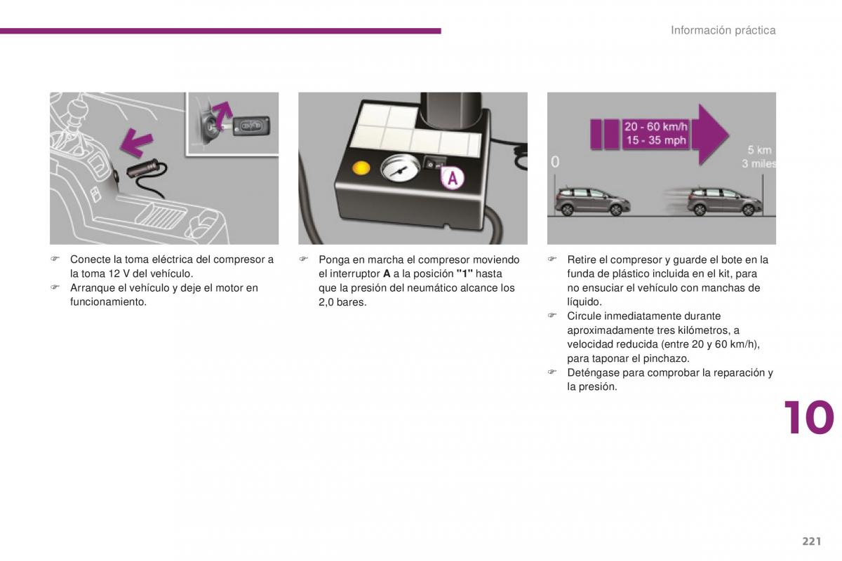 Peugeot 5008 II 2 manual del propietario / page 223