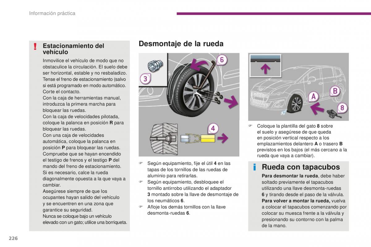 Peugeot 5008 II 2 manual del propietario / page 228