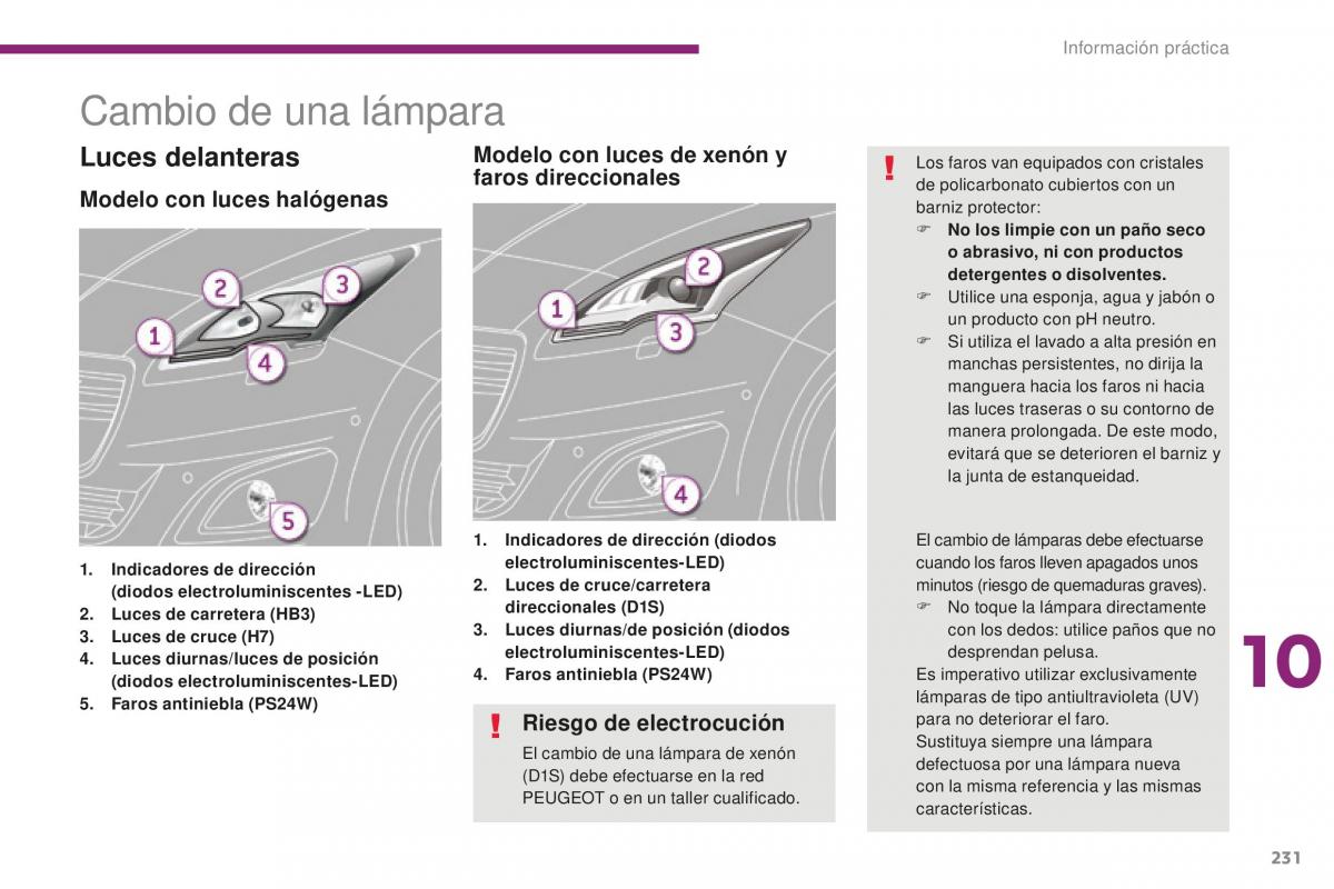 Peugeot 5008 II 2 manual del propietario / page 233