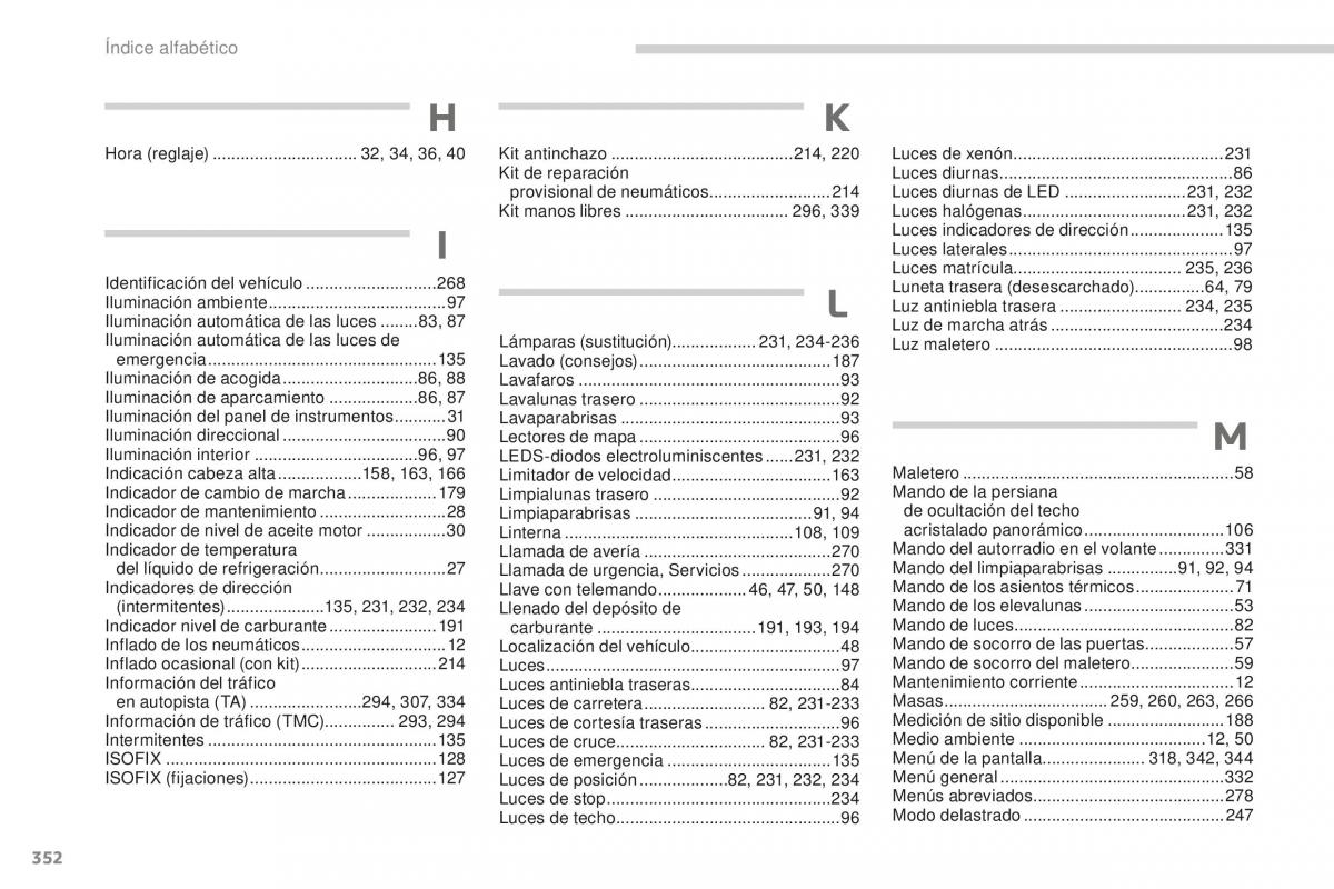 manual  Peugeot 5008 II 2 manual del propietario / page 354