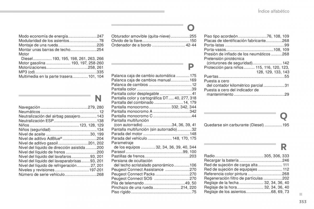 manual  Peugeot 5008 II 2 manual del propietario / page 355