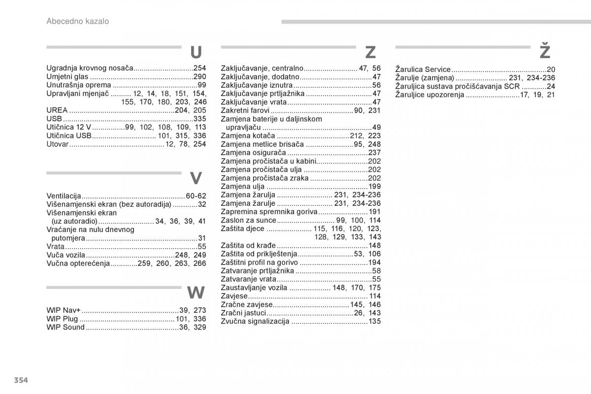 manual  Peugeot 5008 II 2 vlasnicko uputstvo / page 356