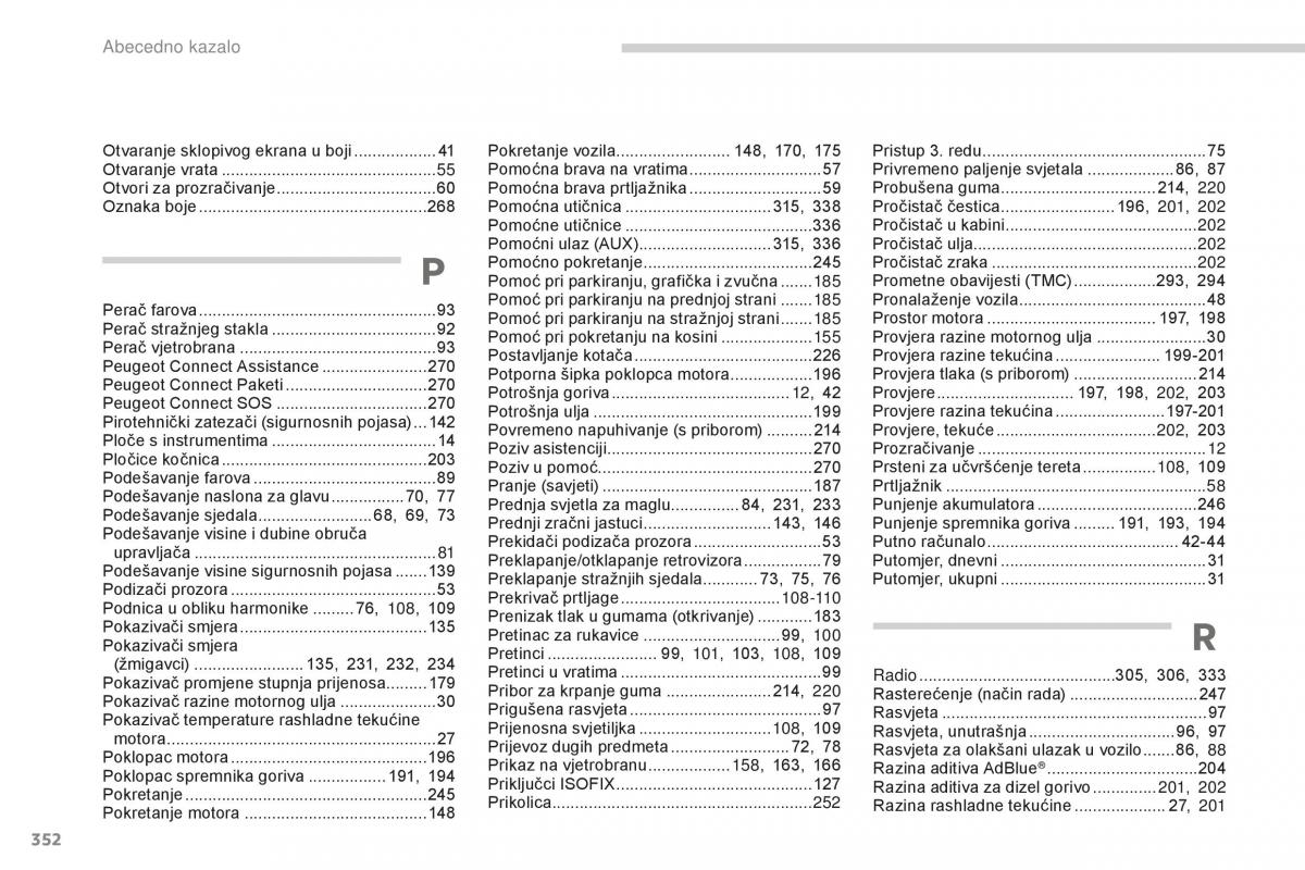 manual  Peugeot 5008 II 2 vlasnicko uputstvo / page 354