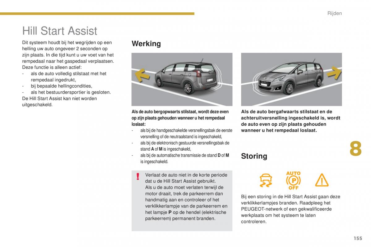 Peugeot 5008 II 2 handleiding / page 157