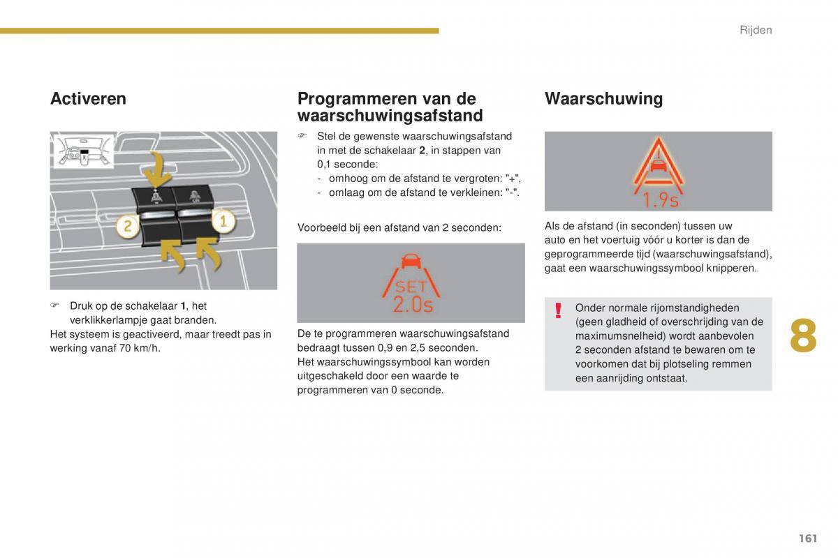 Peugeot 5008 II 2 handleiding / page 163