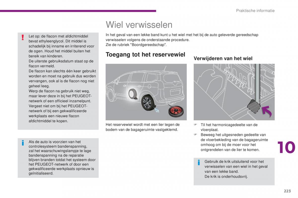 Peugeot 5008 II 2 handleiding / page 225
