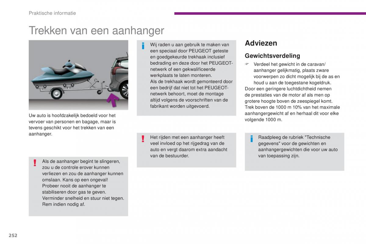 Peugeot 5008 II 2 handleiding / page 254