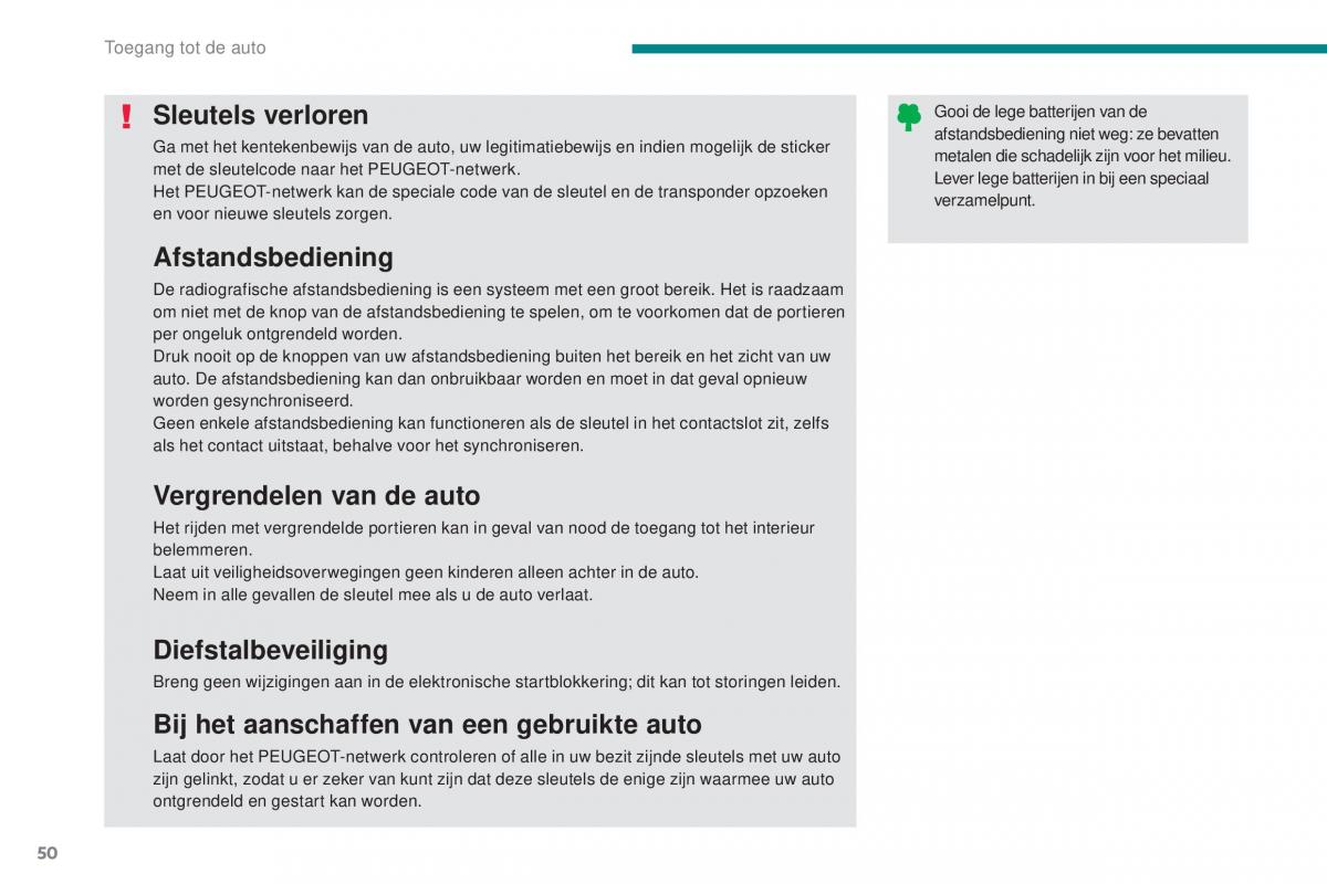 Peugeot 5008 II 2 handleiding / page 52