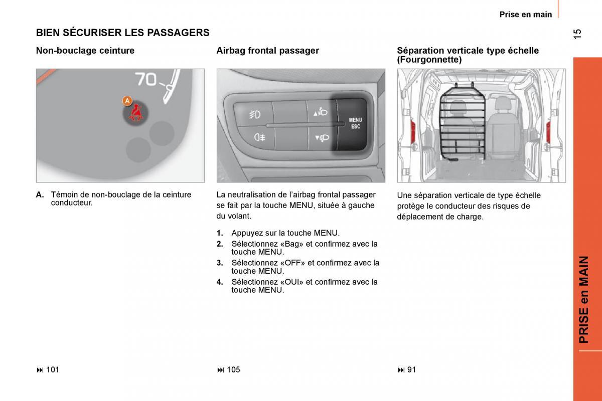 Peugeot Bipper owners manual / page 12