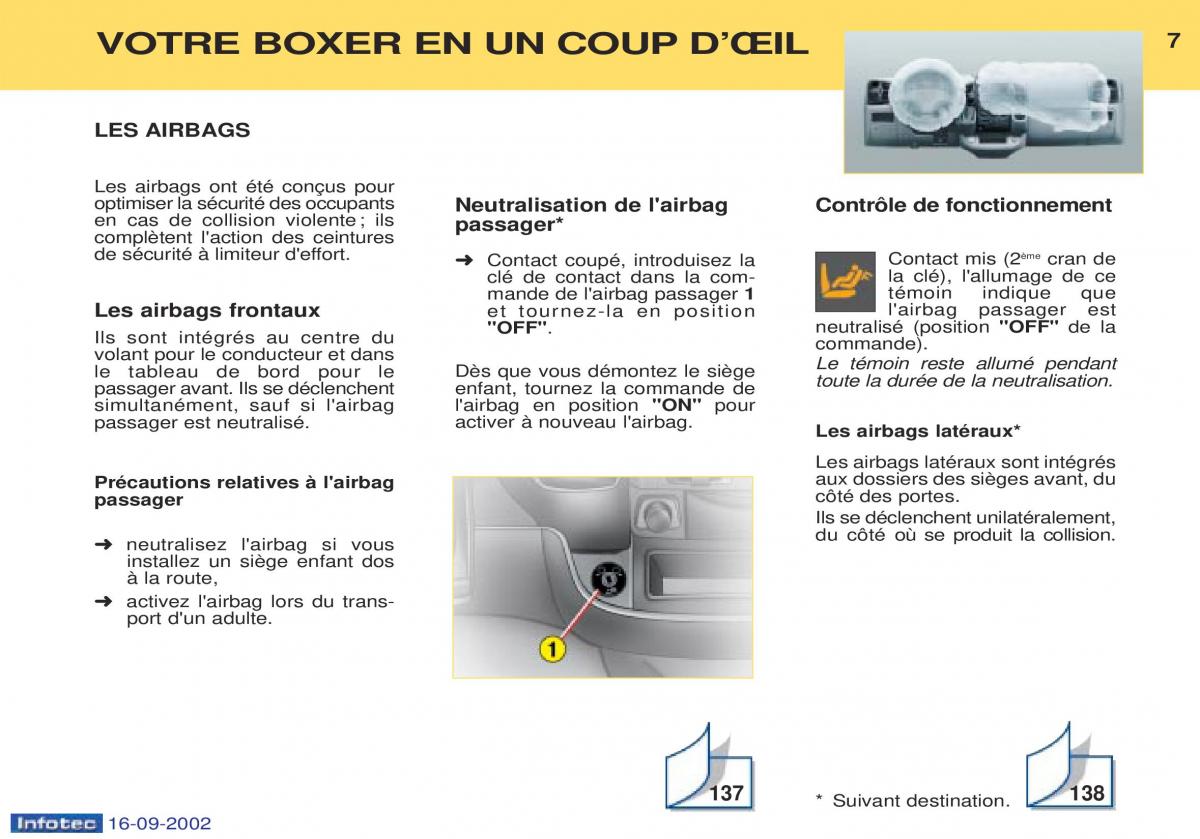 Peugeot Boxer manuel du proprietaire / page 6