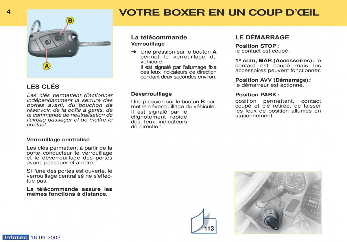 Peugeot Boxer manuel du proprietaire / page 3
