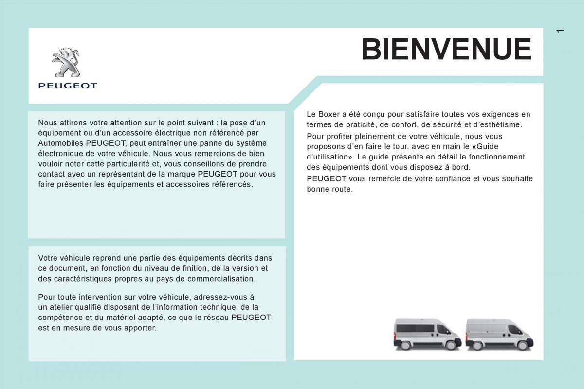 Peugeot Boxer manuel du proprietaire / page 3