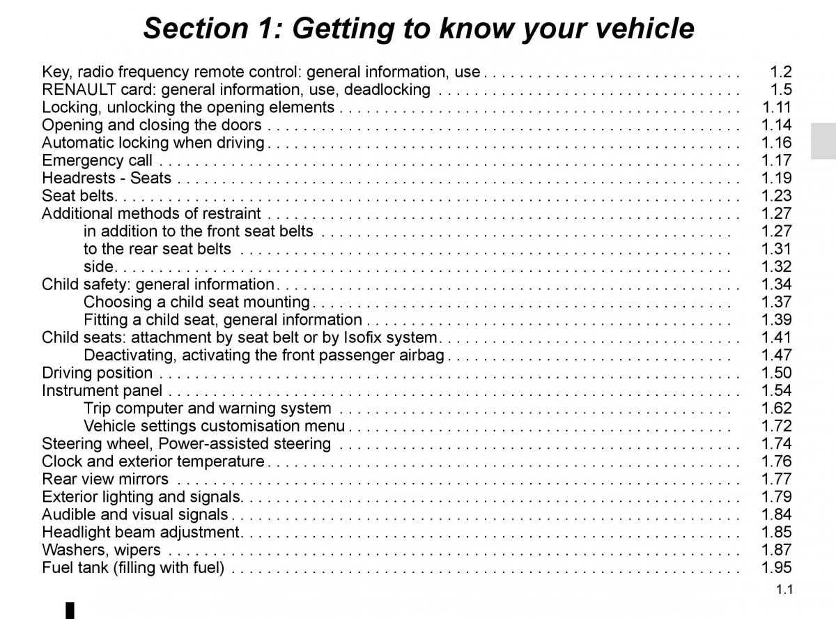 Renault Koleos II 2 owners manual / page 7