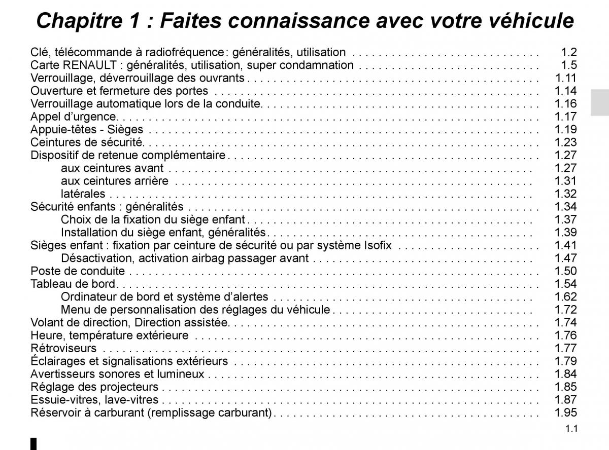 Renault Koleos II 2 manuel du proprietaire / page 7