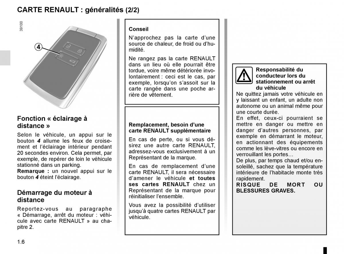 Renault Koleos II 2 manuel du proprietaire / page 12