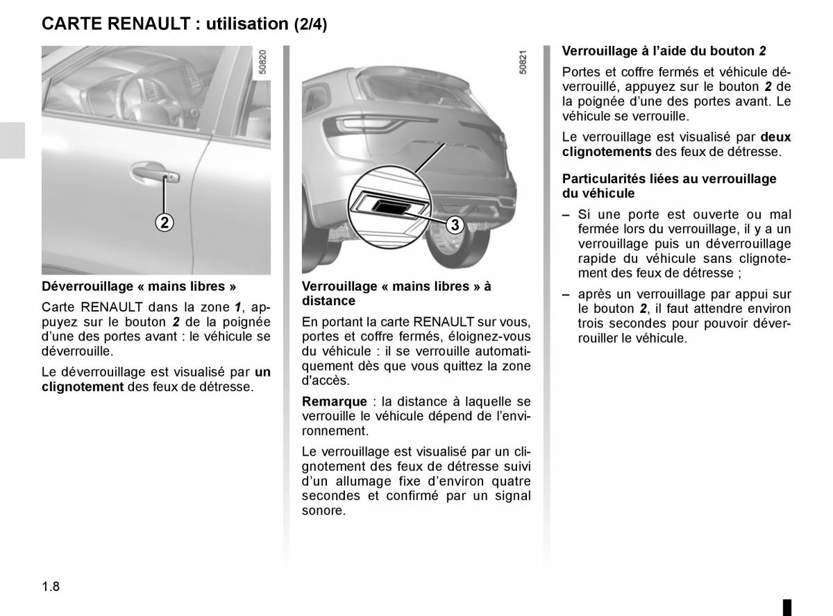 Renault Koleos II 2 manuel du proprietaire / page 14