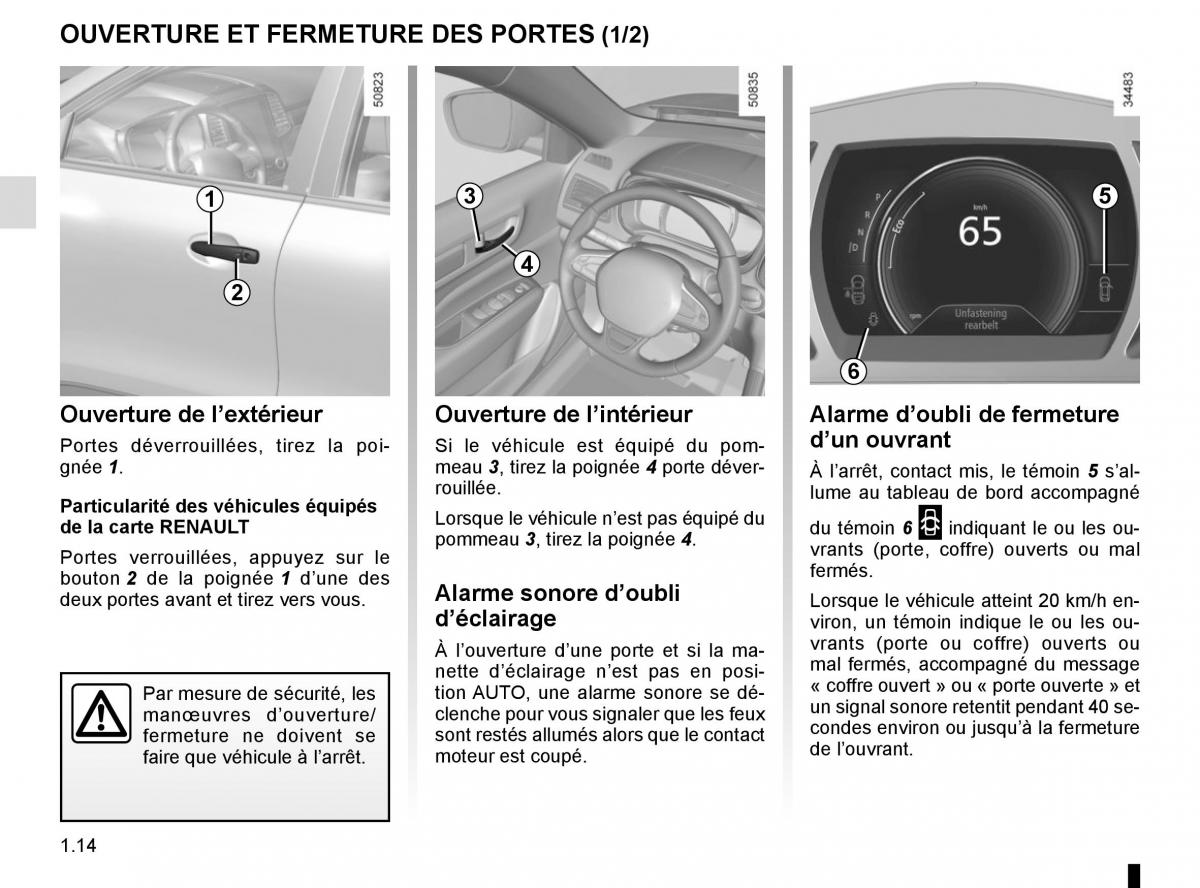 Renault Koleos II 2 manuel du proprietaire / page 20