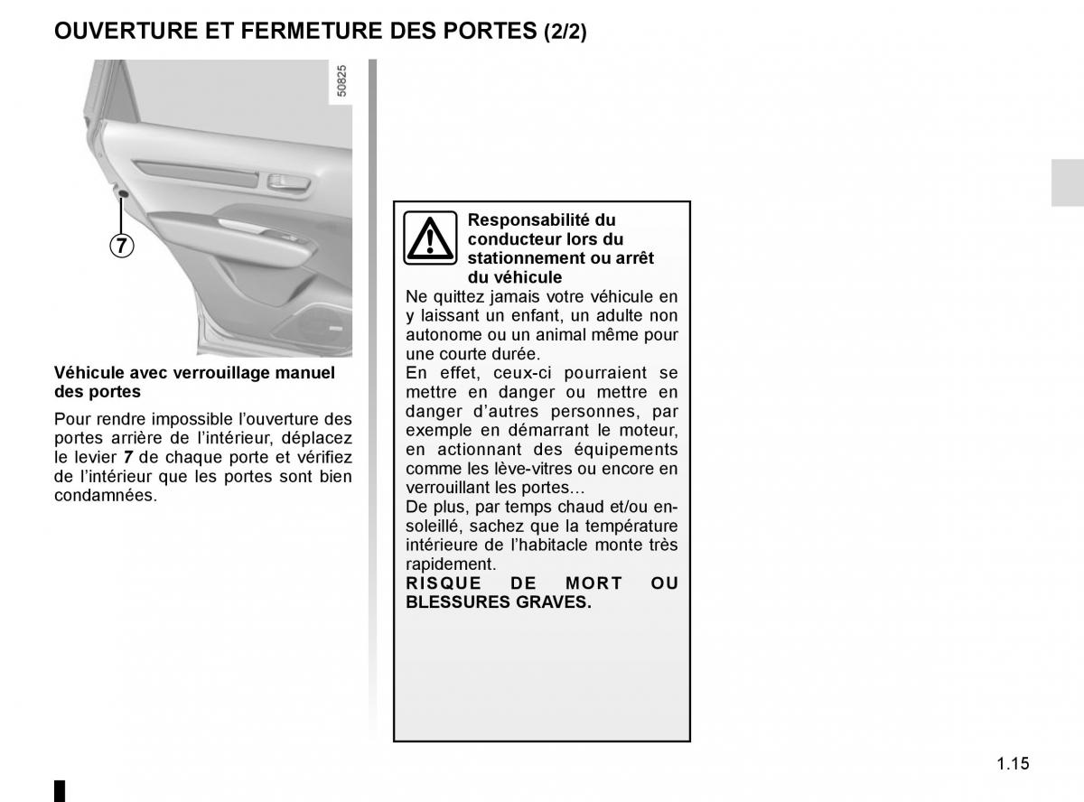 Renault Koleos II 2 manuel du proprietaire / page 21