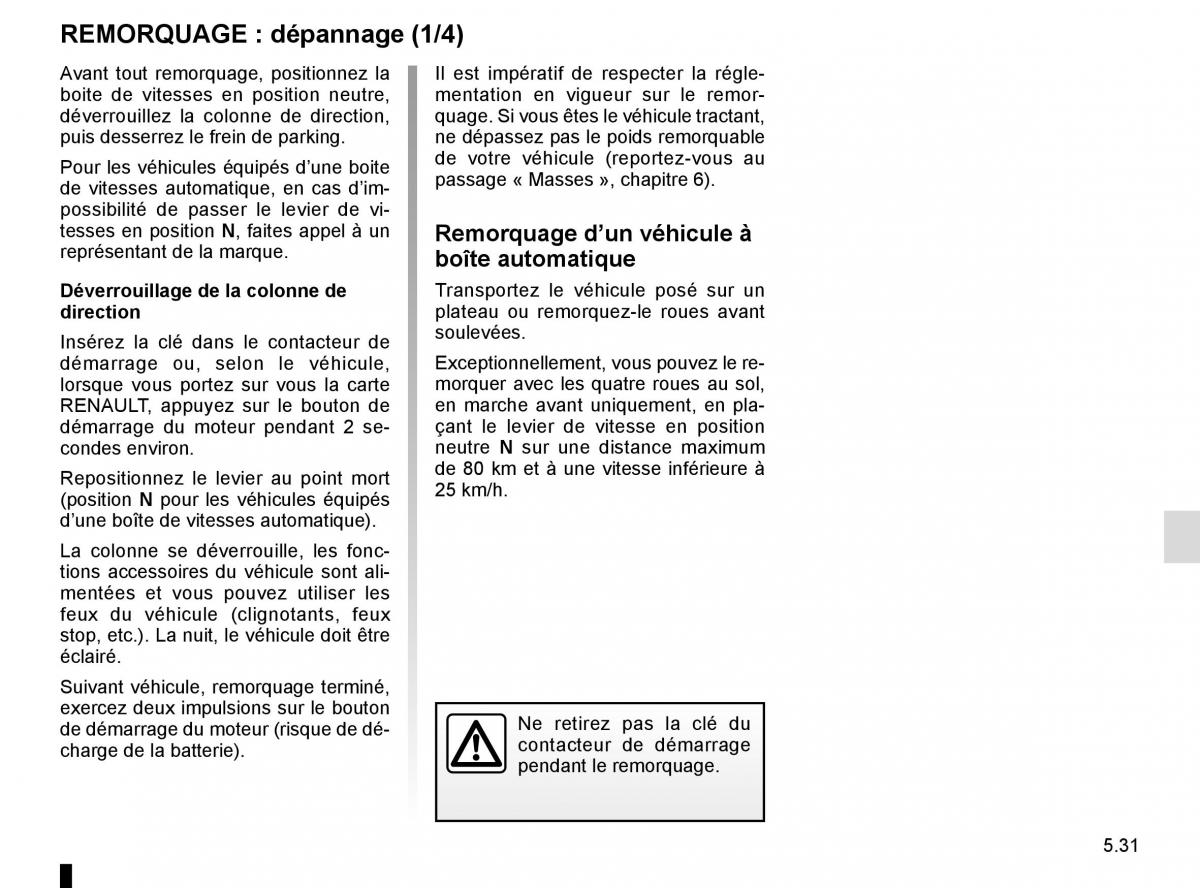 Renault Koleos II 2 manuel du proprietaire / page 287