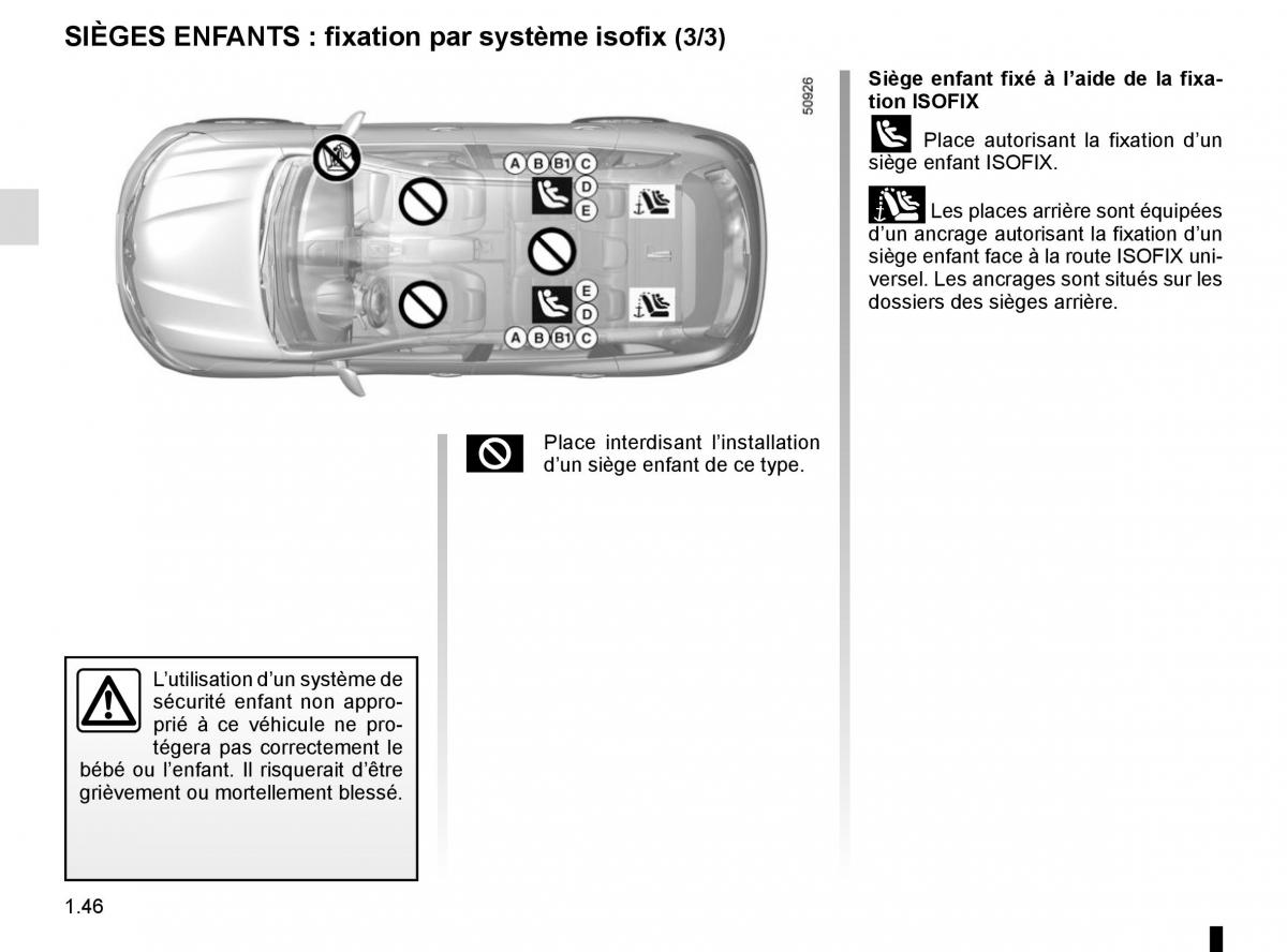 Renault Koleos II 2 manuel du proprietaire / page 52
