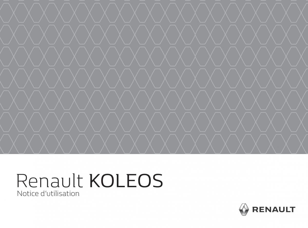 Renault Koleos II 2 manuel du proprietaire / page 1