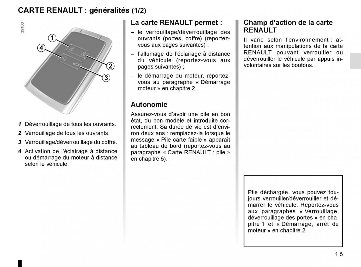 Renault Koleos II 2 manuel du proprietaire / page 11