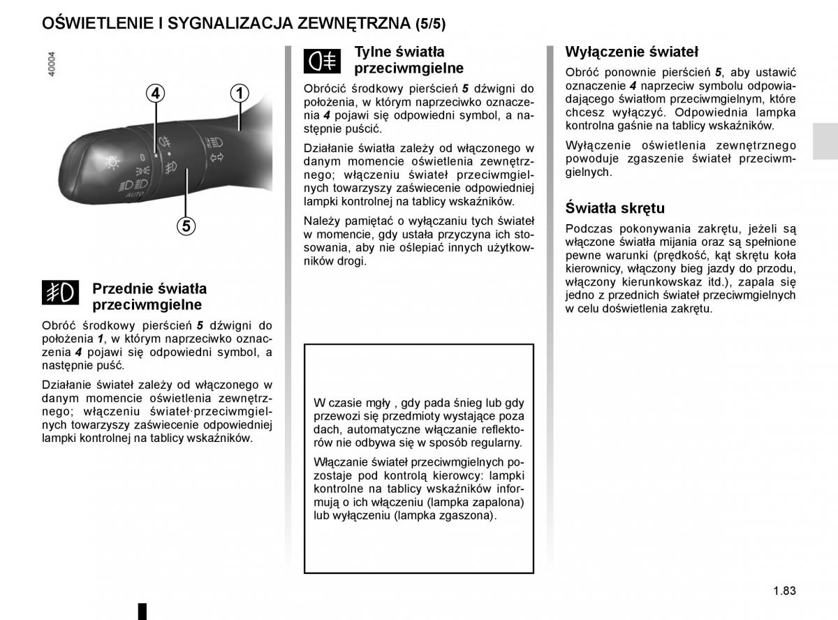 Renault Koleos II 2 instrukcja obslugi / page 89