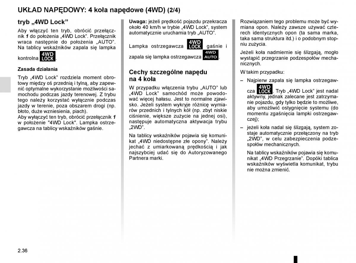 Renault Koleos II 2 instrukcja obslugi / page 140