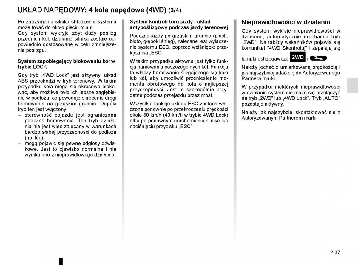 Renault Koleos II 2 instrukcja obslugi / page 141