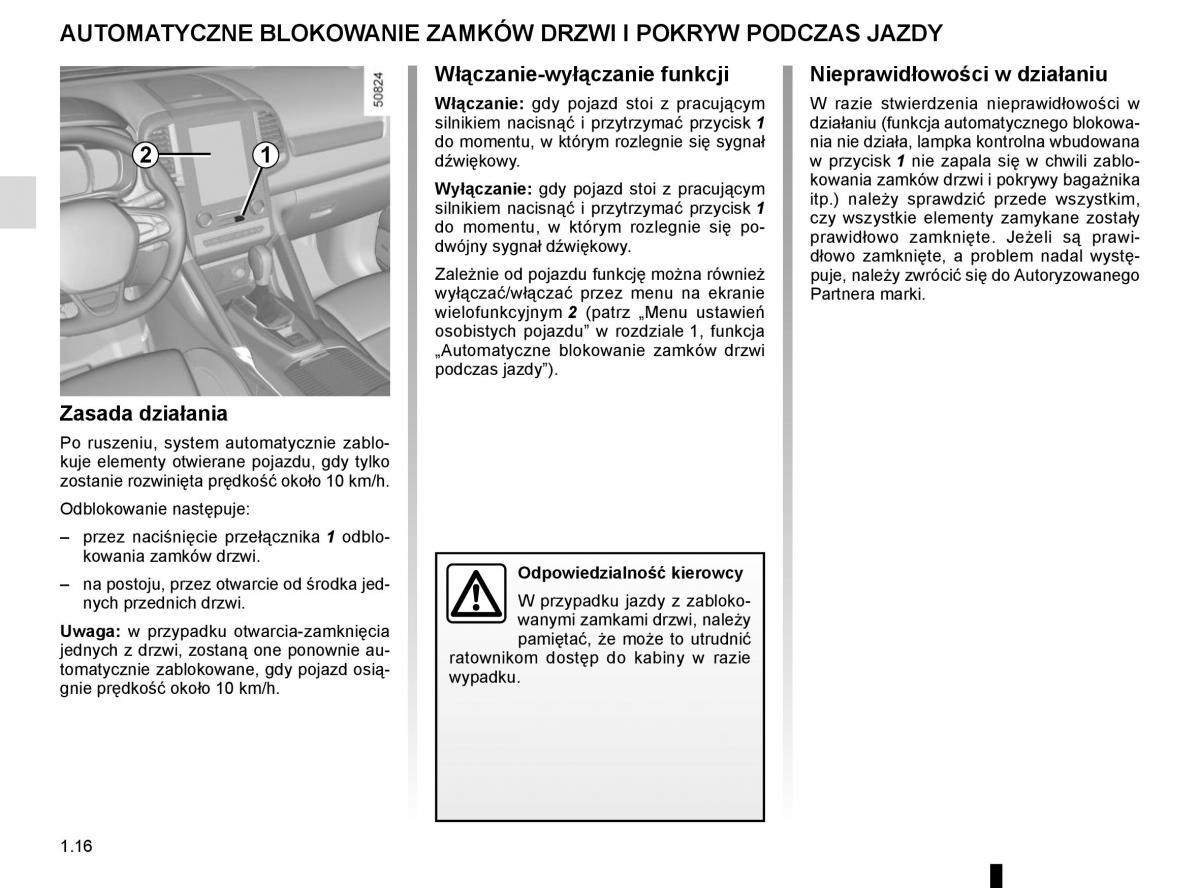 Renault Koleos II 2 instrukcja obslugi / page 22
