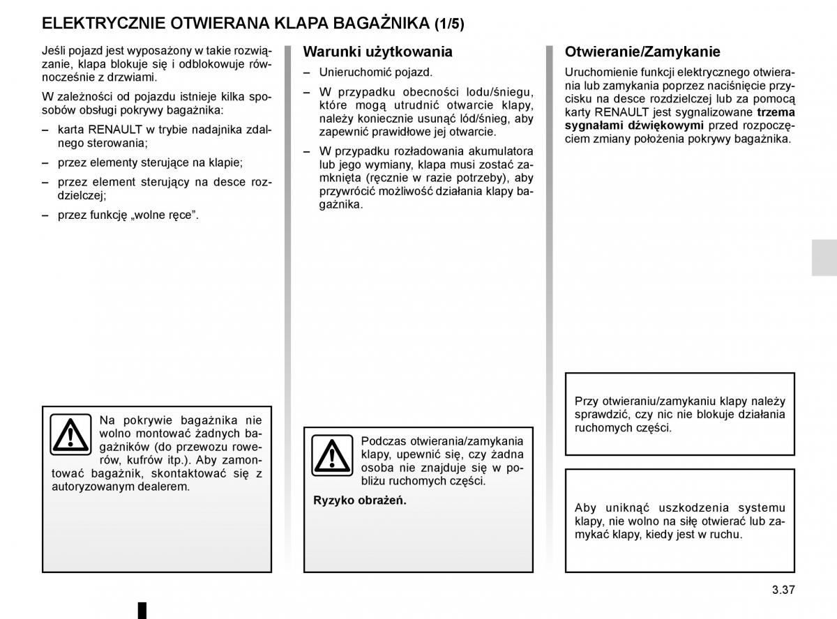 Renault Koleos II 2 instrukcja obslugi / page 231