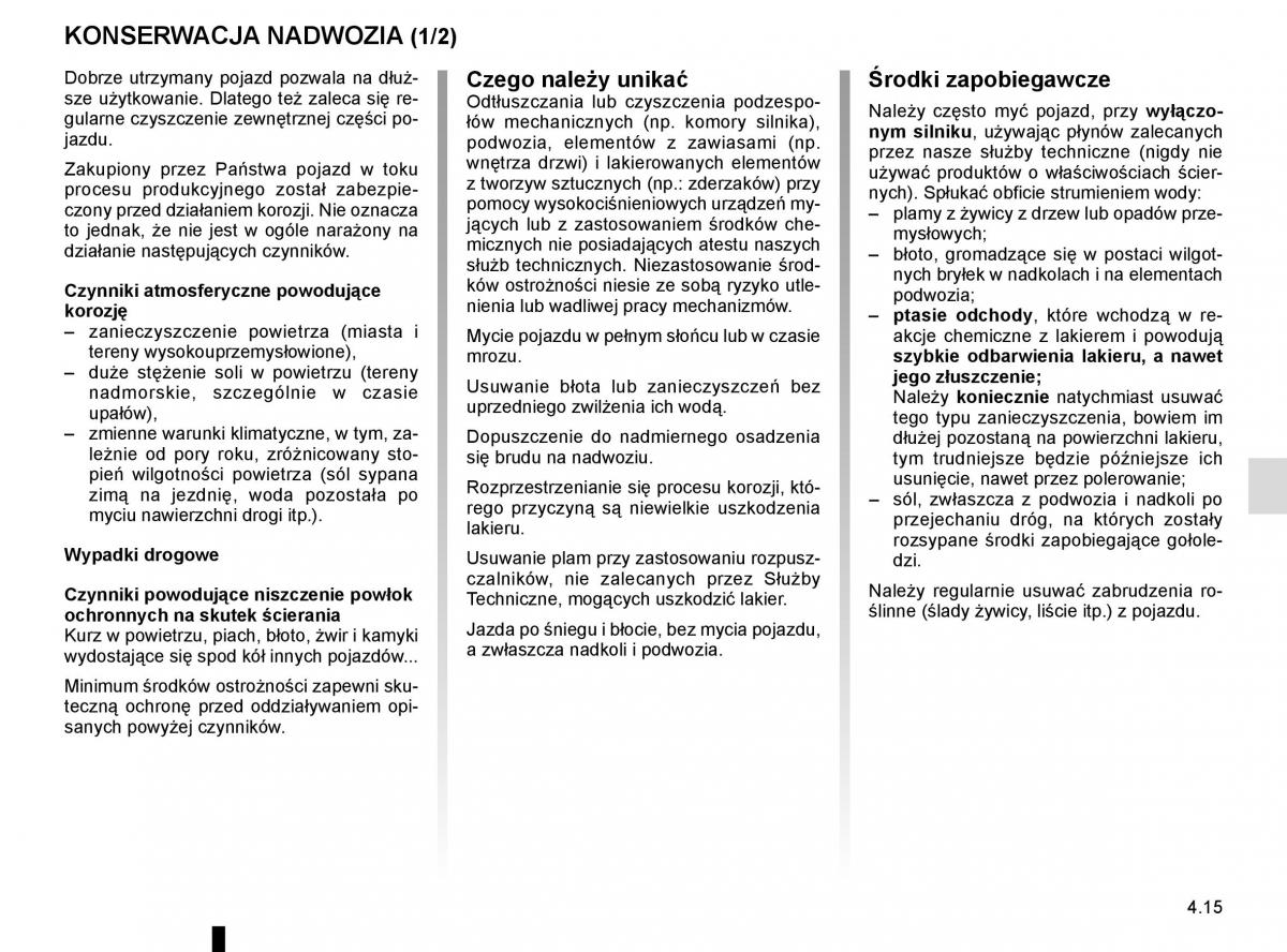 Renault Koleos II 2 instrukcja obslugi / page 259