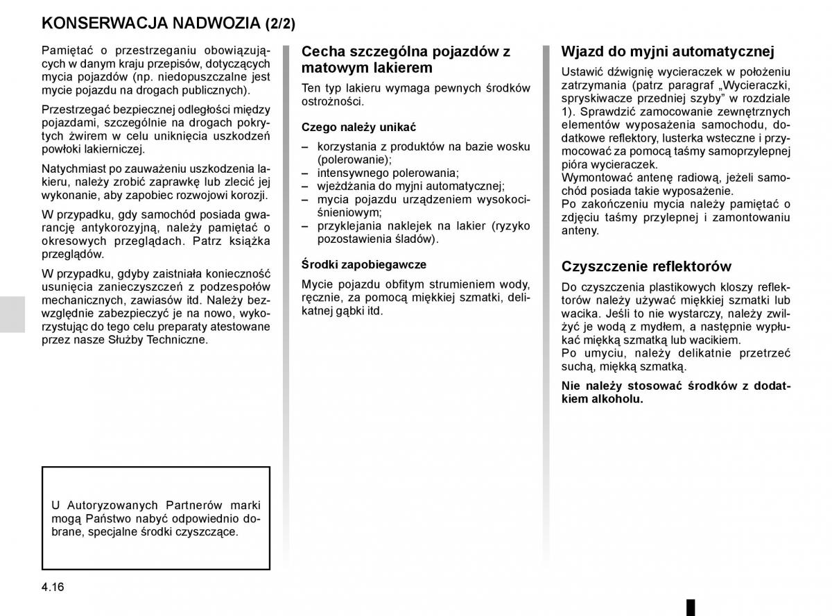 Renault Koleos II 2 instrukcja obslugi / page 260