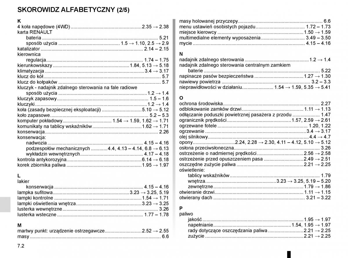 manuel du propriétaire Renault Koleos II 2 instrukcja / page 324