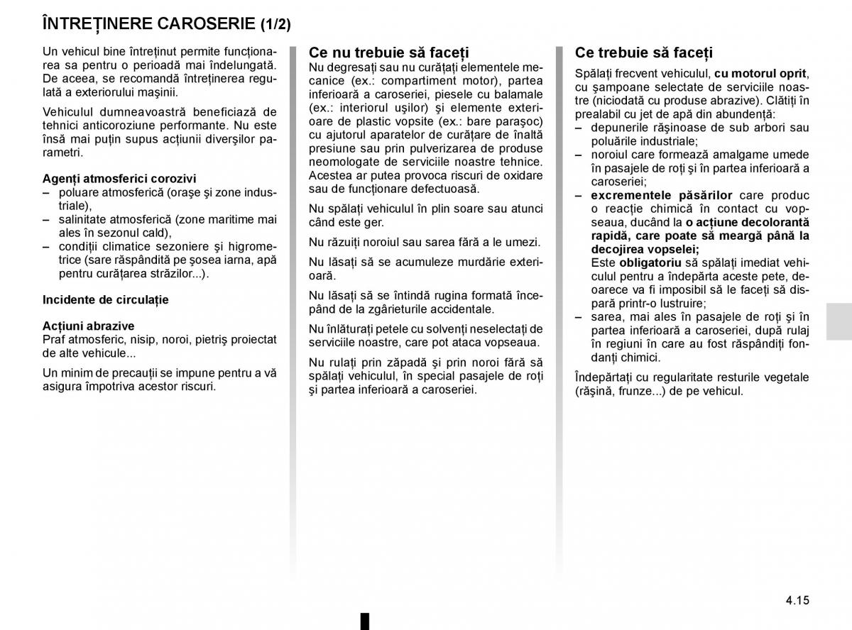 Renault Koleos II 2 manualul proprietarului / page 259