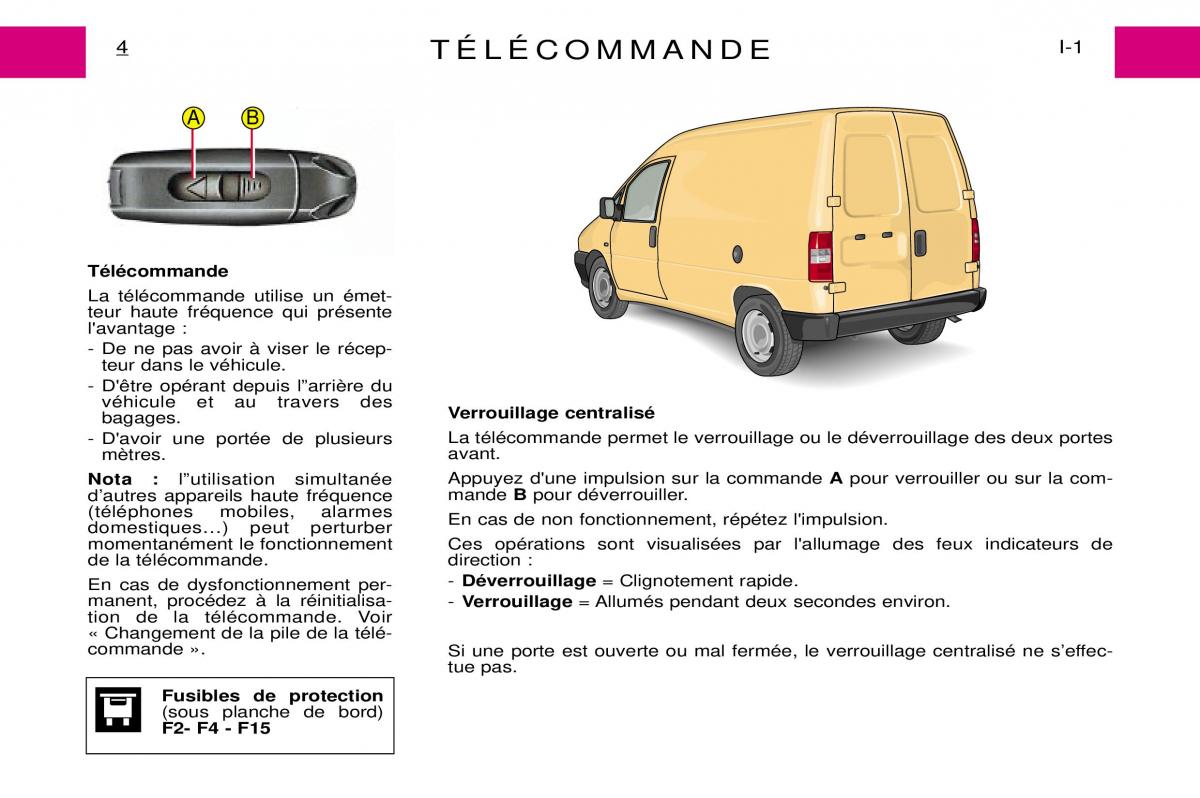 Peugeot Expert I 1 manuel du proprietaire / page 10