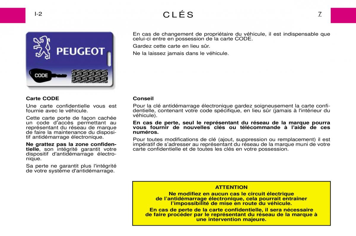 Peugeot Expert I 1 manuel du proprietaire / page 13