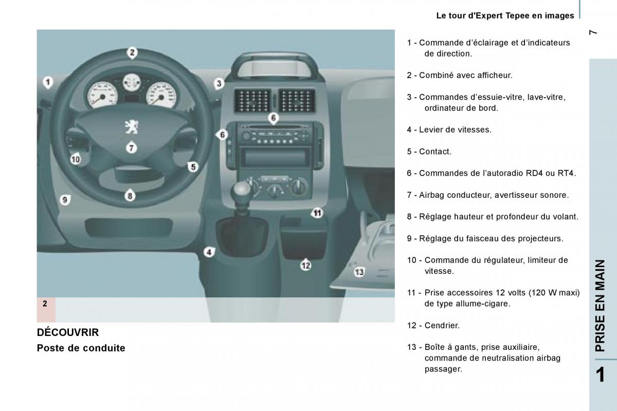 Peugeot Expert II 2 manuel du proprietaire / page 13