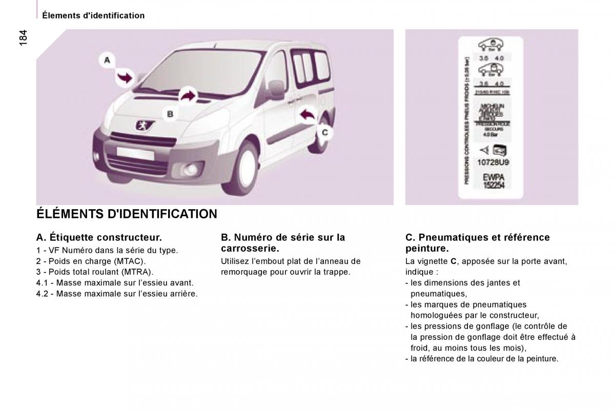 Peugeot Expert II 2 manuel du proprietaire / page 190