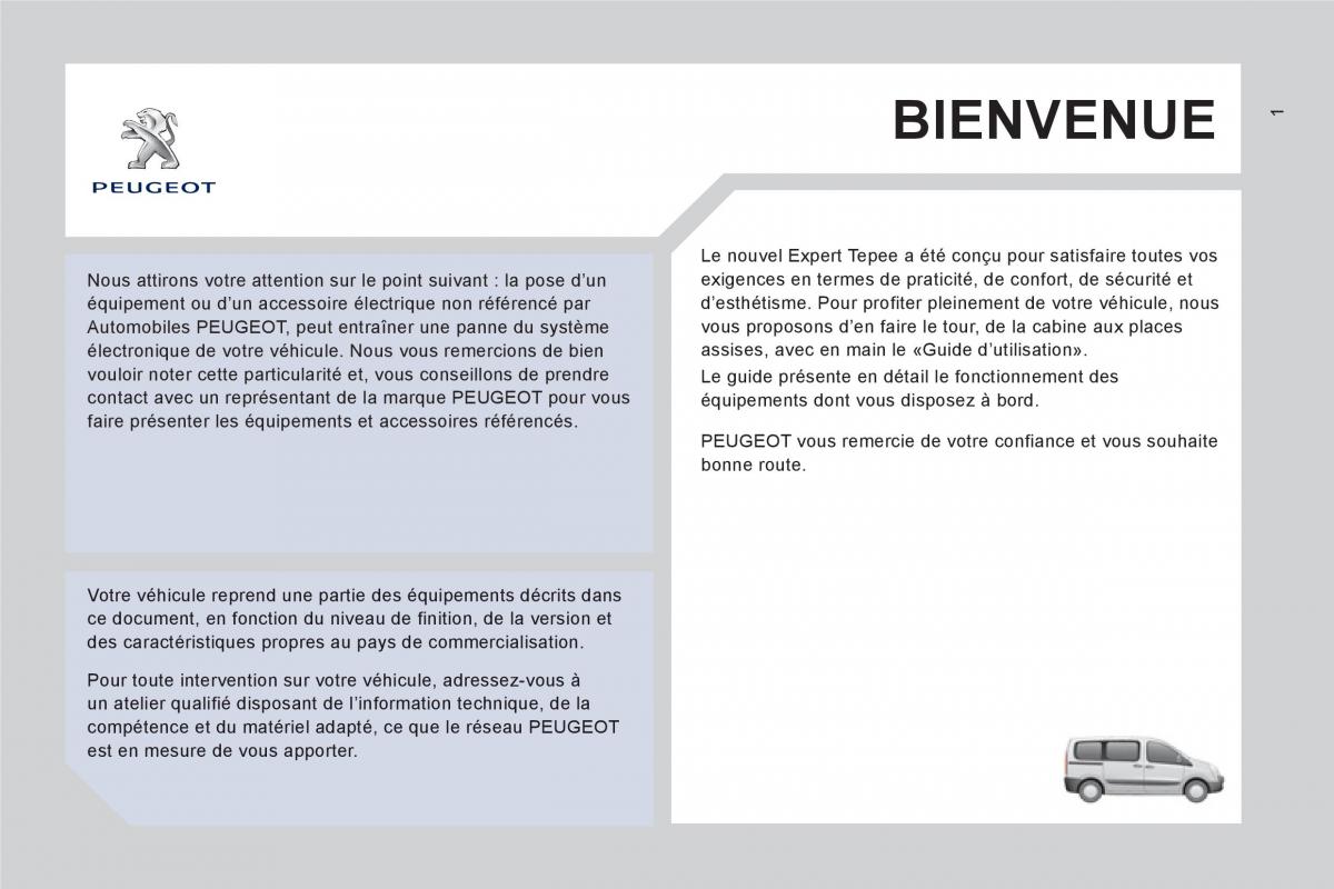 Peugeot Expert II 2 FL manuel du proprietaire / page 3
