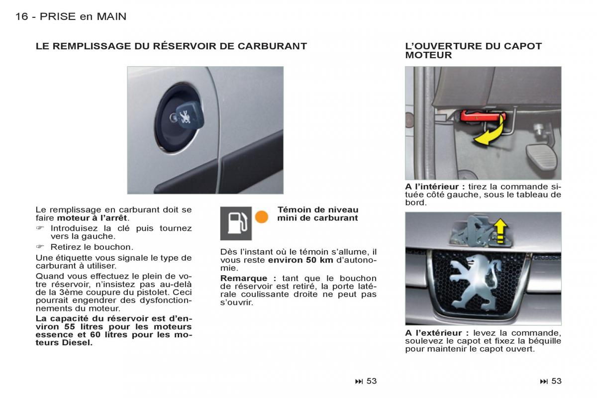 Peugeot Partner I 1 FL manuel du proprietaire / page 18