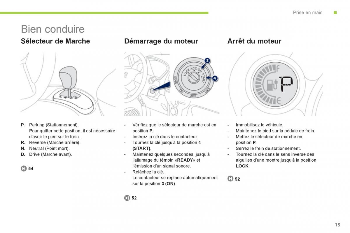 Peugeot iOn manuel du proprietaire / page 17