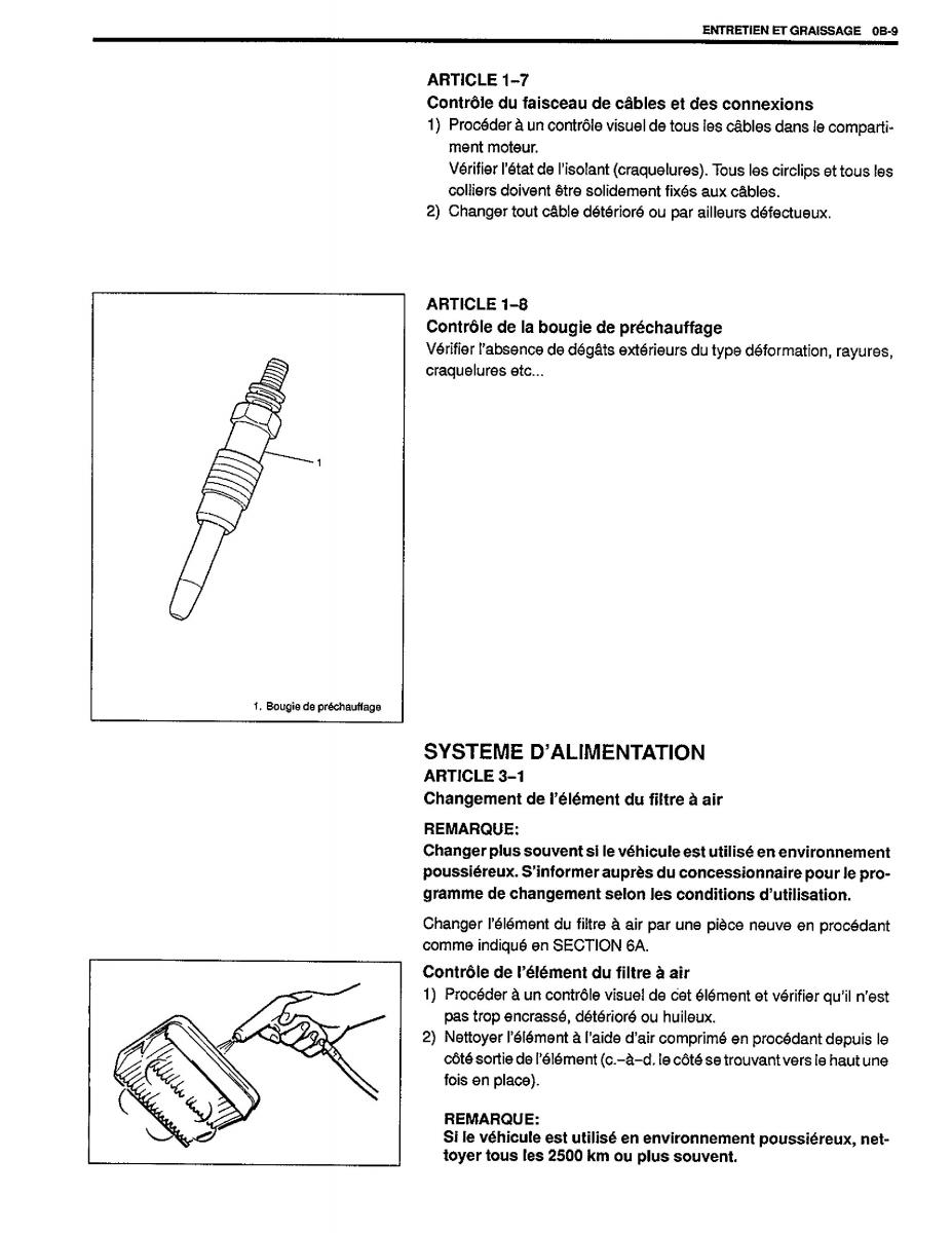 manual  Suzuki Baleno I 1 manuel du proprietaire / page 14