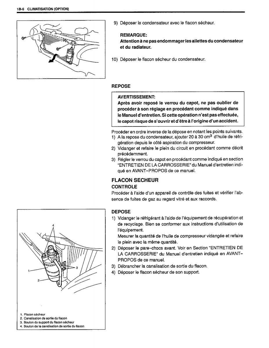 manual  Suzuki Baleno I 1 manuel du proprietaire / page 21