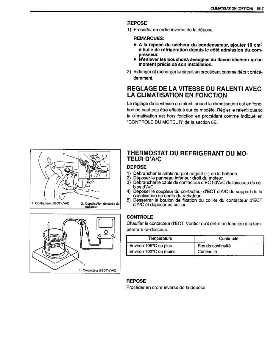 manual  Suzuki Baleno I 1 manuel du proprietaire / page 22