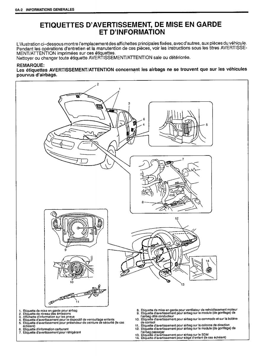 Suzuki Baleno I 1 manuel du proprietaire / page 4