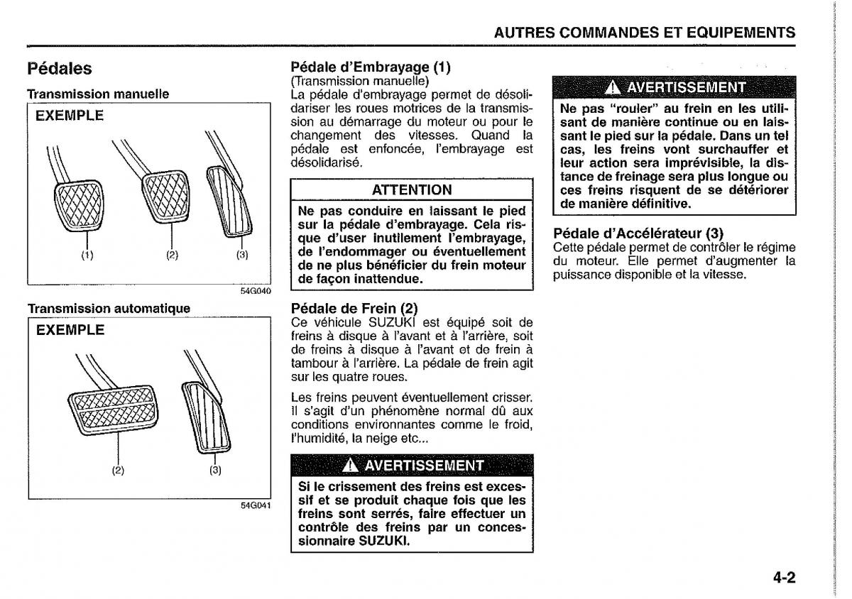 Suzuki Jimny manuel du proprietaire / page 75